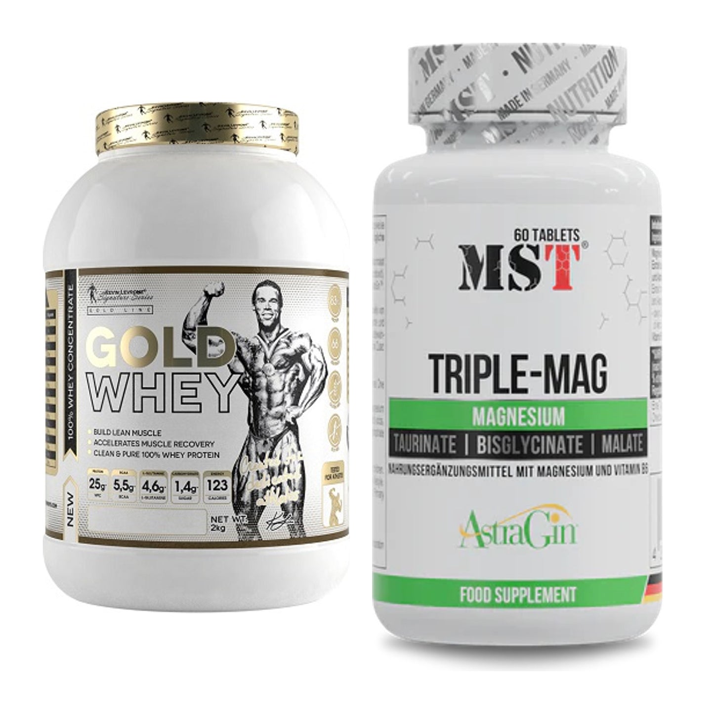 Basis-Set: Kevin Levrone Gold Whey + MST Tripple Mag – alle enthaltenen Artikel