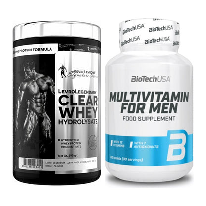 Basis-Set: Kevin Levrone Clear Whey + BioTech Multivitamin for Men 60 – alle enthaltenen Artikel