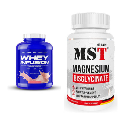 Basis-Set: Scitec Whey Infusion + MST Magnesium Bisglycinat – alle enthaltenen Artikel
