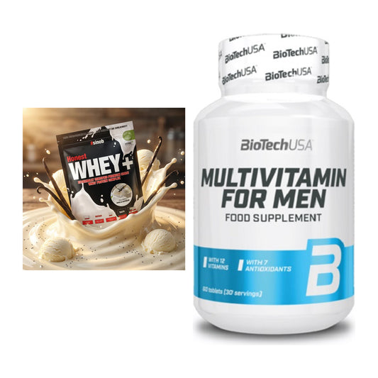 Basis-Set: Sinob Honest Whey+ + BioTech Multivitamin for Men 60 – alle enthaltenen Artikel