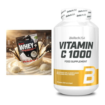 Basis-Set: Sinob Honest Whey+ + BioTech Vitamin C 1000 250 Tabl. – alle enthaltenen Artikel