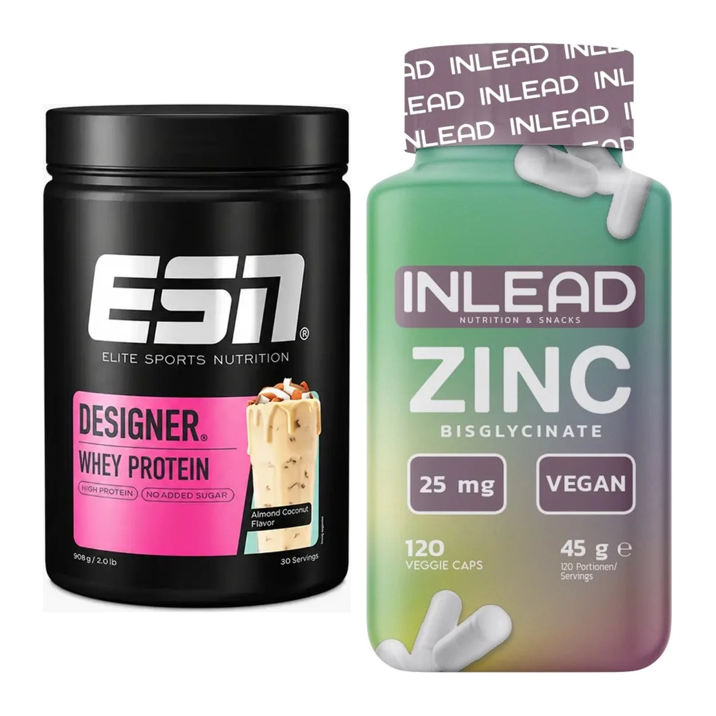 Basis-Set: ESN Designer Whey + INLEAD Zink Bisglycinate – alle enthaltenen Artikel