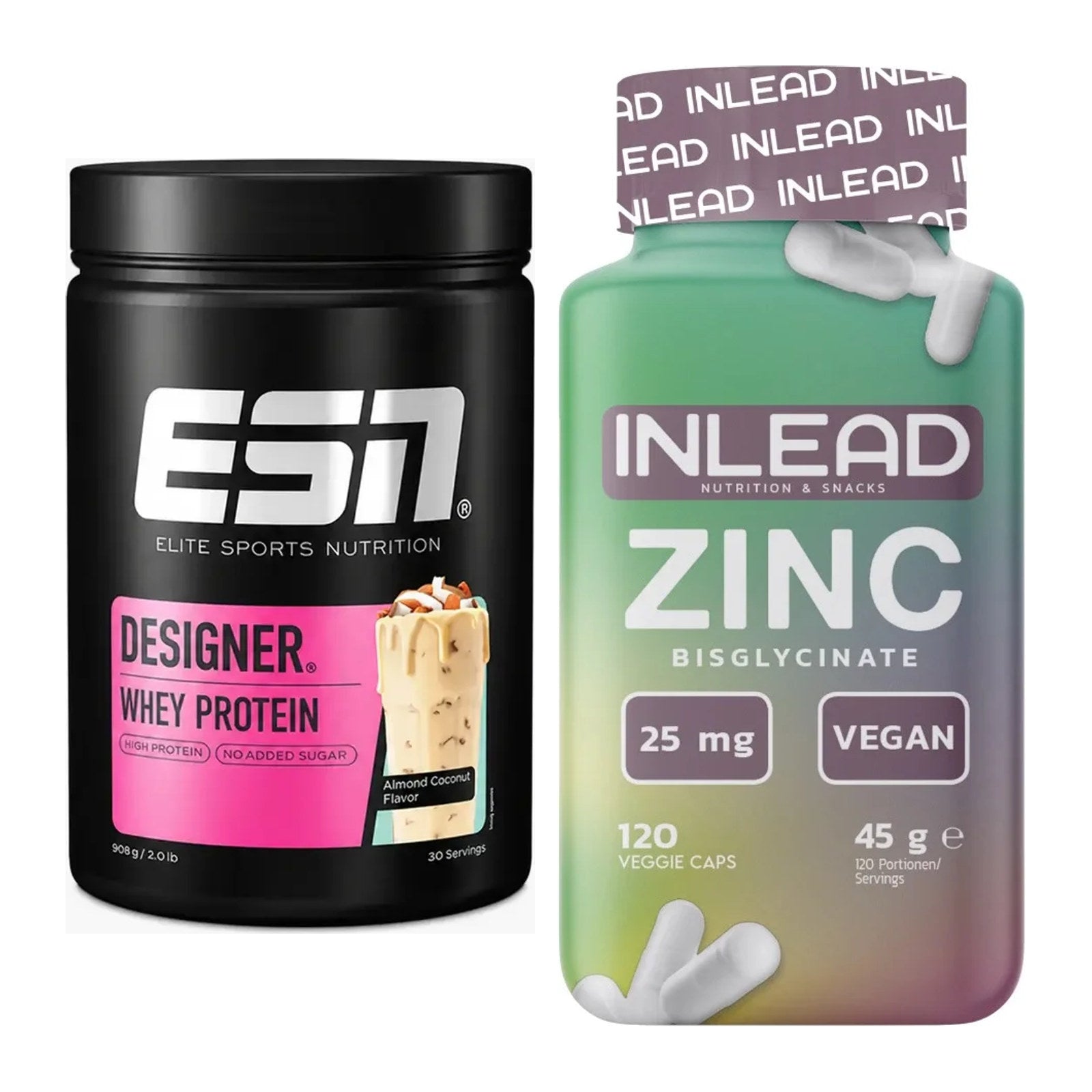 Basis-Set: ESN Designer Whey + INLEAD Zink Bisglycinate – alle enthaltenen Artikel