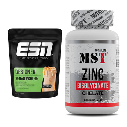 Basis-Set: ESN Designer Vegan Protein + MST Zinc Chelate Bisglycinate – alle enthaltenen Artikel