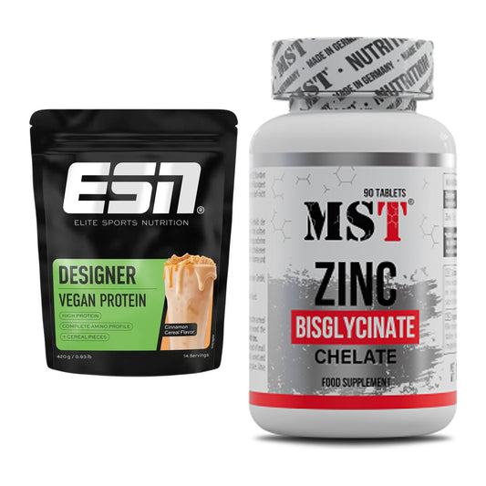 Basis-Set: ESN Designer Vegan Protein + MST Zinc Chelate Bisglycinate – alle enthaltenen Artikel