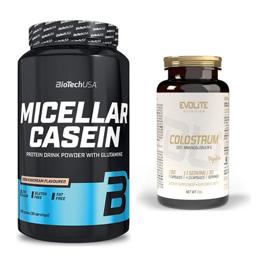 Basis-Set: BioTech Micellar Casein + Evolite Nutrition Colostrum 30% – alle enthaltenen Artikel