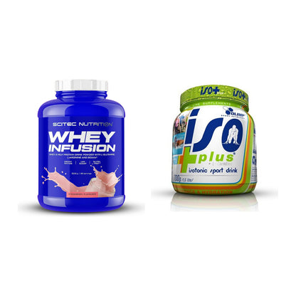 Basis-Set: Scitec Whey Infusion + Olimp Iso Plus – alle enthaltenen Artikel