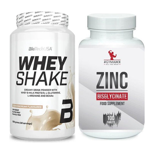 Basis-Set: BioTech Whey Shake + #GYMJUICE ZINC Bisglycinate – alle enthaltenen Artikel