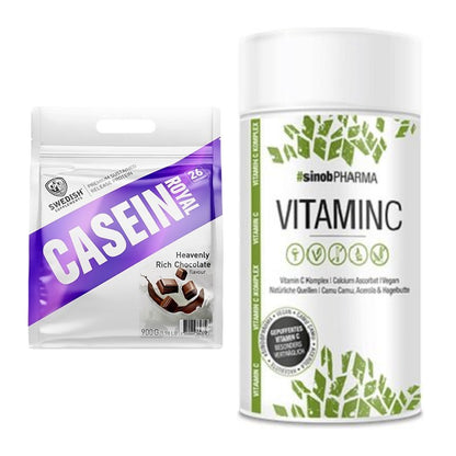 Basis-Set: Swedish Supplements Casein Royal + Sinob Vitamin C – alle enthaltenen Artikel