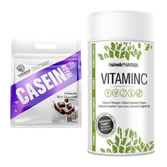 Basis-Set: Swedish Supplements Casein Royal + Sinob Vitamin C – alle enthaltenen Artikel