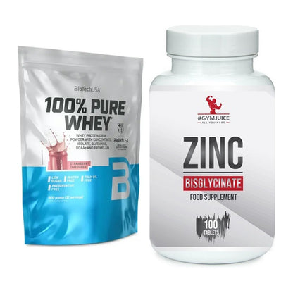 Basis-Set: BioTech 100% Pure Whey + #GYMJUICE ZINC Bisglycinate – alle enthaltenen Artikel