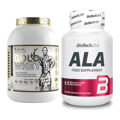 Basis-Set: Kevin Levrone Gold Whey + BioTech ALA alpha lipoic acid – alle enthaltenen Artikel