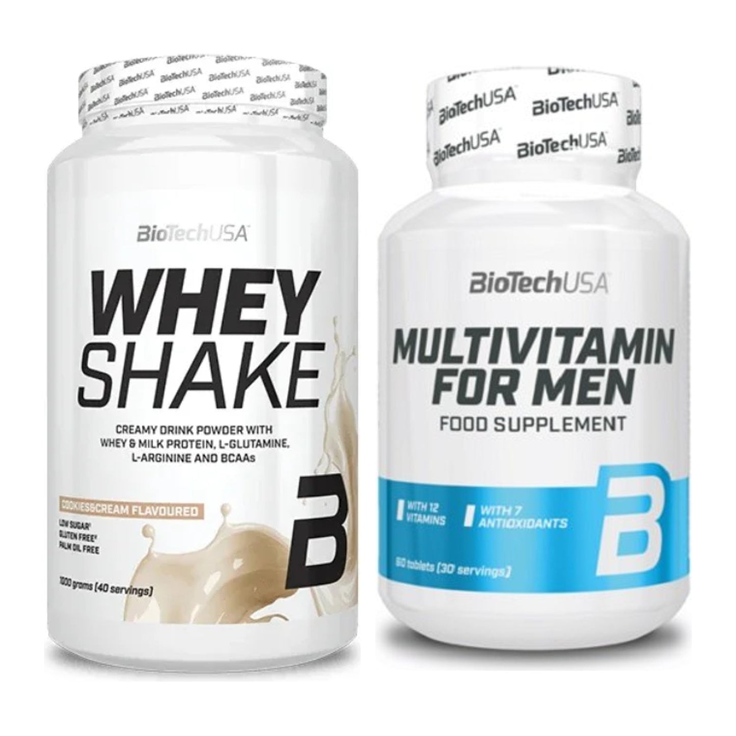 Basis-Set: BioTech Whey Shake + BioTech Multivitamin for Men 60 – alle enthaltenen Artikel