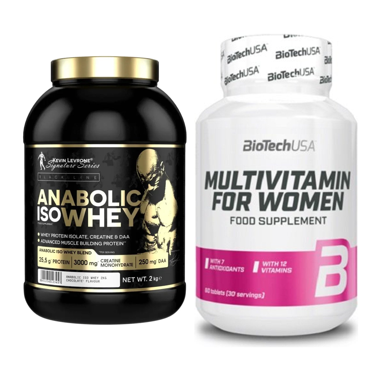 Basis-Set: Kevin Levrone Anabolic Iso + BioTech Multivitamin – alle enthaltenen Artikel
