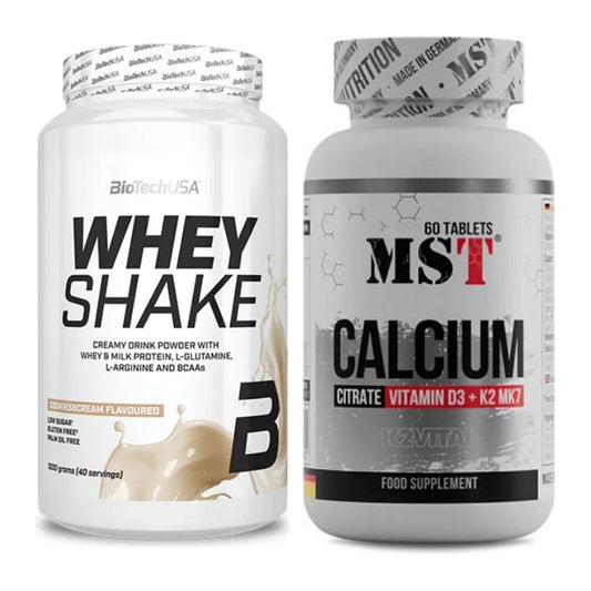 Basis-Set: BioTech Whey Shake + MST Calcium Citrate D3 + K2Vital – alle enthaltenen Artikel