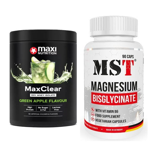 Osnovni komplet: MaxiNutrition MaxClear 100% + MST magnezijev bisglicinat - vsi artikli vključeni