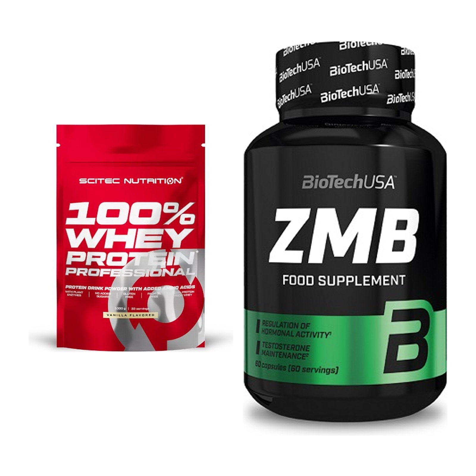Basis-Set: Scitec 100% Whey Protein + BioTech ZMB – alle enthaltenen Artikel
