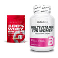 Basis-Set: Scitec 100% Whey Protein + BioTech Multivitamin für Frau 60 – alle enthaltenen Artikel