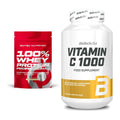 Basis-Set: Scitec 100% Whey Protein + BioTech Vitamin C 1000 250 Tabl. – alle enthaltenen Artikel