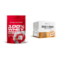 Basis-Set: Scitec 100% Whey Protein + BioTech Daily Packs 30 Packs – alle enthaltenen Artikel