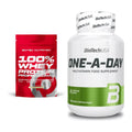 Basis-Set: Scitec 100% Whey Protein + BioTech One A Day 100 Tabl. – alle enthaltenen Artikel