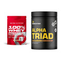 Basis-Set: Scitec 100% Whey Protein + Dedicated Alpha Triad 180 Tabl. – alle enthaltenen Artikel
