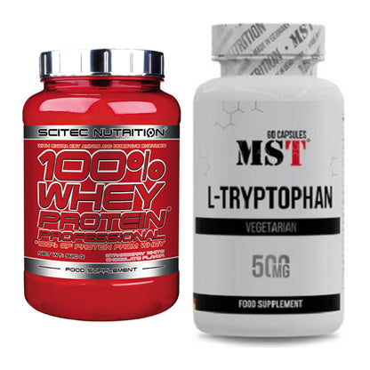 Basis-Set: Scitec 100% Whey Professional + MST Tryptophan 500mg – alle enthaltenen Artikel