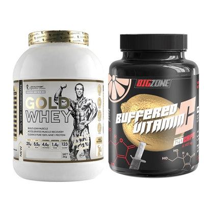 Basis-Set: Kevin Levrone Gold Whey + Big Zone Buffered Vitamin C – alle enthaltenen Artikel