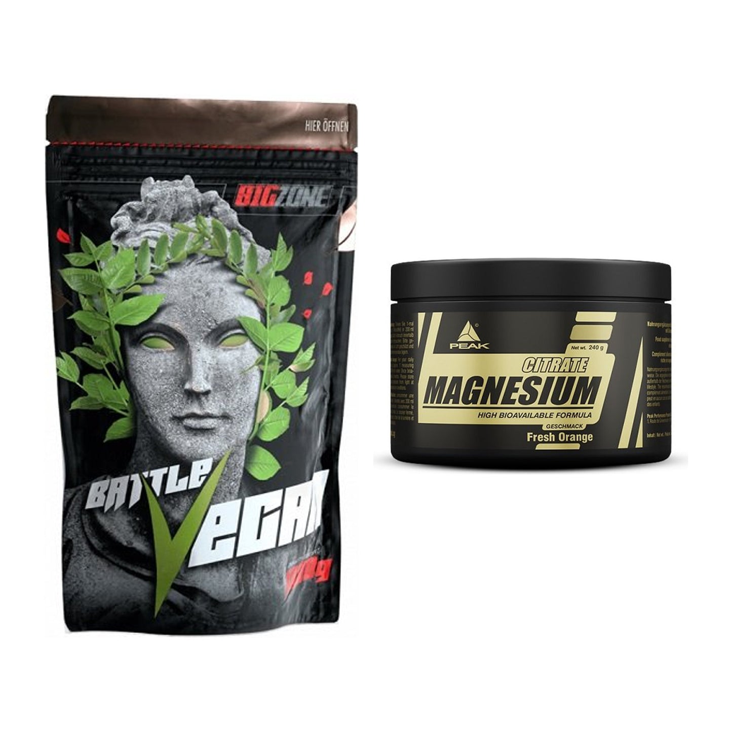 Basis-Set: Big Zone Battle Vegan + Peak Magnesium Citrat – alle enthaltenen Artikel