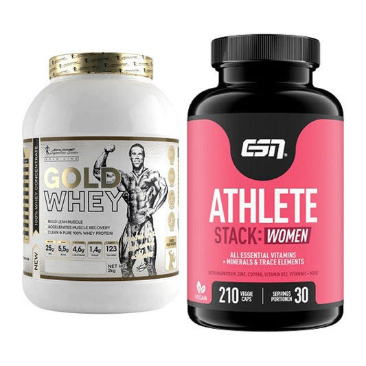 Basis-Set: Kevin Levrone Gold Whey + ESN Athlete Stack:WOMEN – alle enthaltenen Artikel