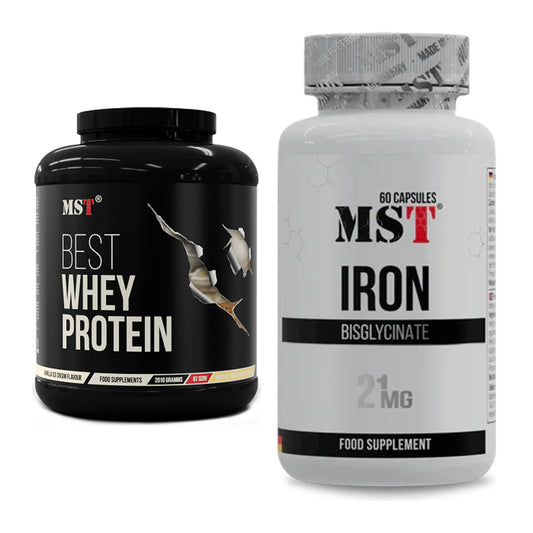 Basis-Set: MST Best Whey Protein + MST Iron Bisglycinate – alle enthaltenen Artikel
