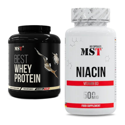 Basis-Set: MST Best Whey Protein + MST Niacin – alle enthaltenen Artikel