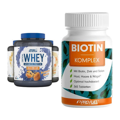 Basis-Set: Applied Nutrition Critical Whey + ProFuel BIOTIN Komplex – alle enthaltenen Artikel