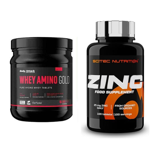 Basis-Set: Body Attack Whey Amino Gold + Scitec Zinc – alle enthaltenen Artikel