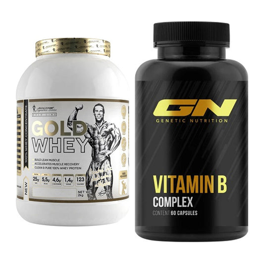 Basis-Set: Kevin Levrone Gold Whey + GN Vitamin B-Complex – alle enthaltenen Artikel