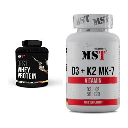 Basis-Set: MST Best Whey Protein + MST Vitamin D3 + K2 + MK-7 – alle enthaltenen Artikel