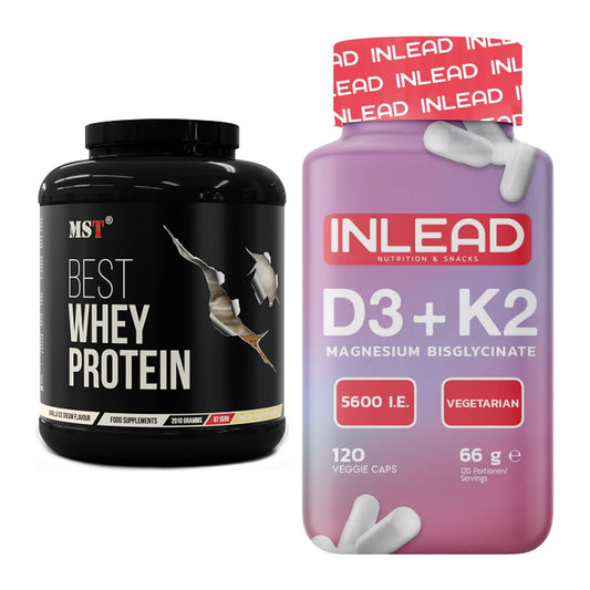 Basis-Set: MST Best Whey Protein + INLEAD Vitamin D3 + K2 + Magnesium – alle enthaltenen Artikel