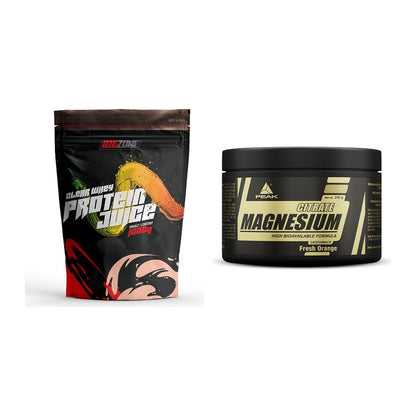 Basis-Set: Big Zone Clear Whey Protein Juice + Peak Magnesium Citrat – alle enthaltenen Artikel