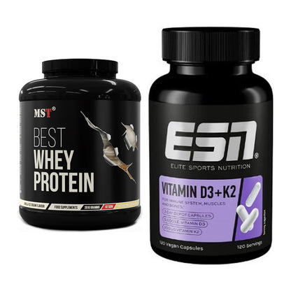 Basis-Set: MST Best Whey Protein + ESN Vitamin D3 + K2 – alle enthaltenen Artikel