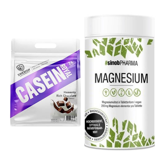 Basis-Set: Swedish Supplements Casein Royal + Sinob Magnesium Citrat – alle enthaltenen Artikel