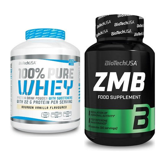 Basis-Set: BioTech 100% Pure Whey + BioTech ZMB – alle enthaltenen Artikel