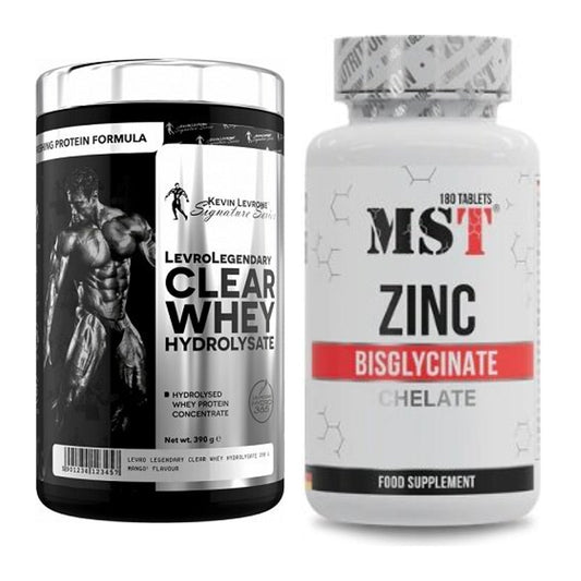 Basis-Set: Kevin Levrone Clear Whey + MST Zinc Chelate Bisglycinate – alle enthaltenen Artikel