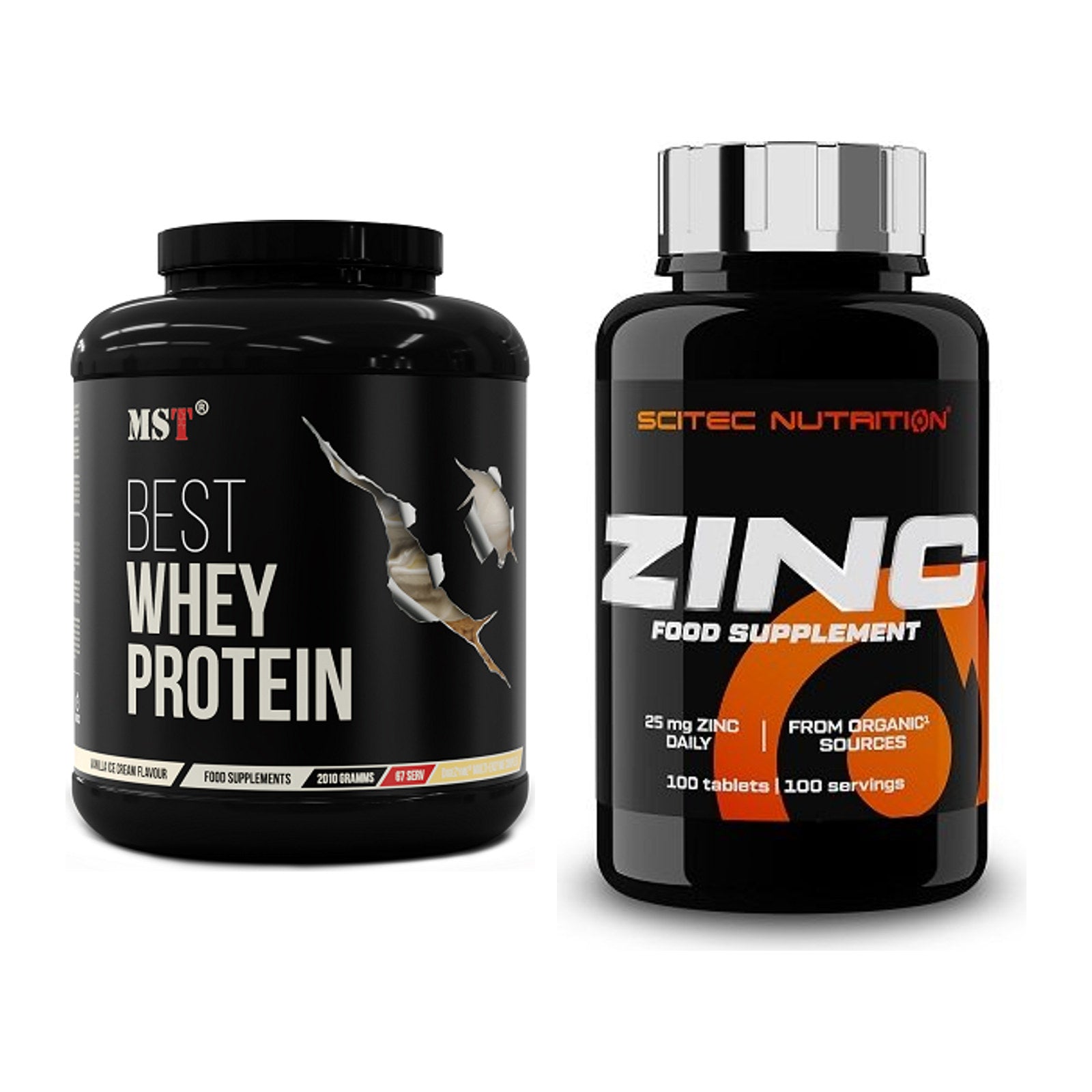 Basis-Set: MST Best Whey Protein + Scitec Zinc – alle enthaltenen Artikel