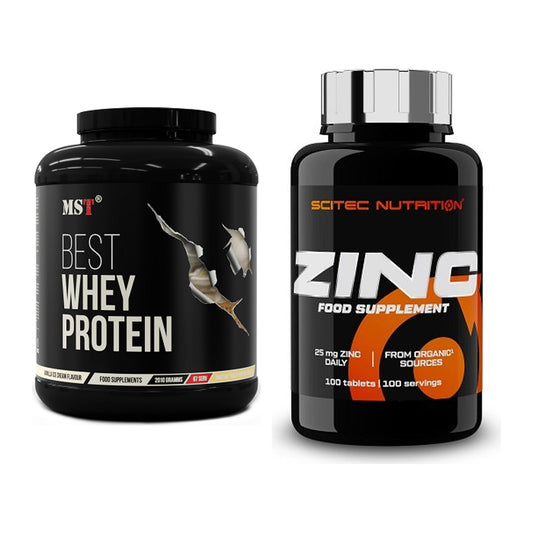 Basis-Set: MST Best Whey Protein + Scitec Zinc – alle enthaltenen Artikel