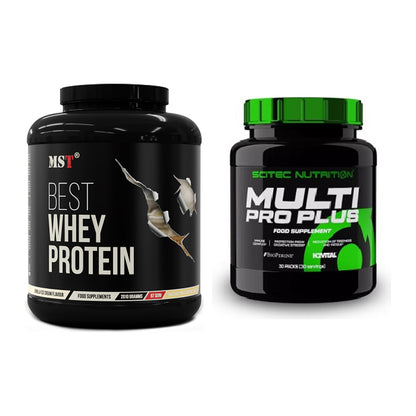 Basis-Set: MST Best Whey Protein + Scitec Multi Pro Plus 30 Packs – alle enthaltenen Artikel