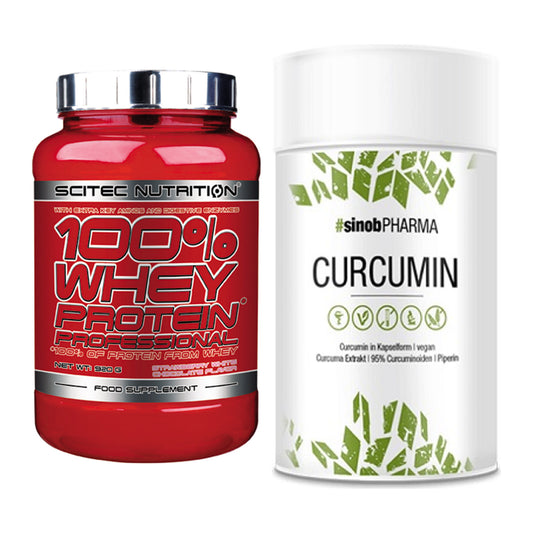 Basis-Set: Scitec 100% Whey Professional + Sinob Curcumin 95% – alle enthaltenen Artikel