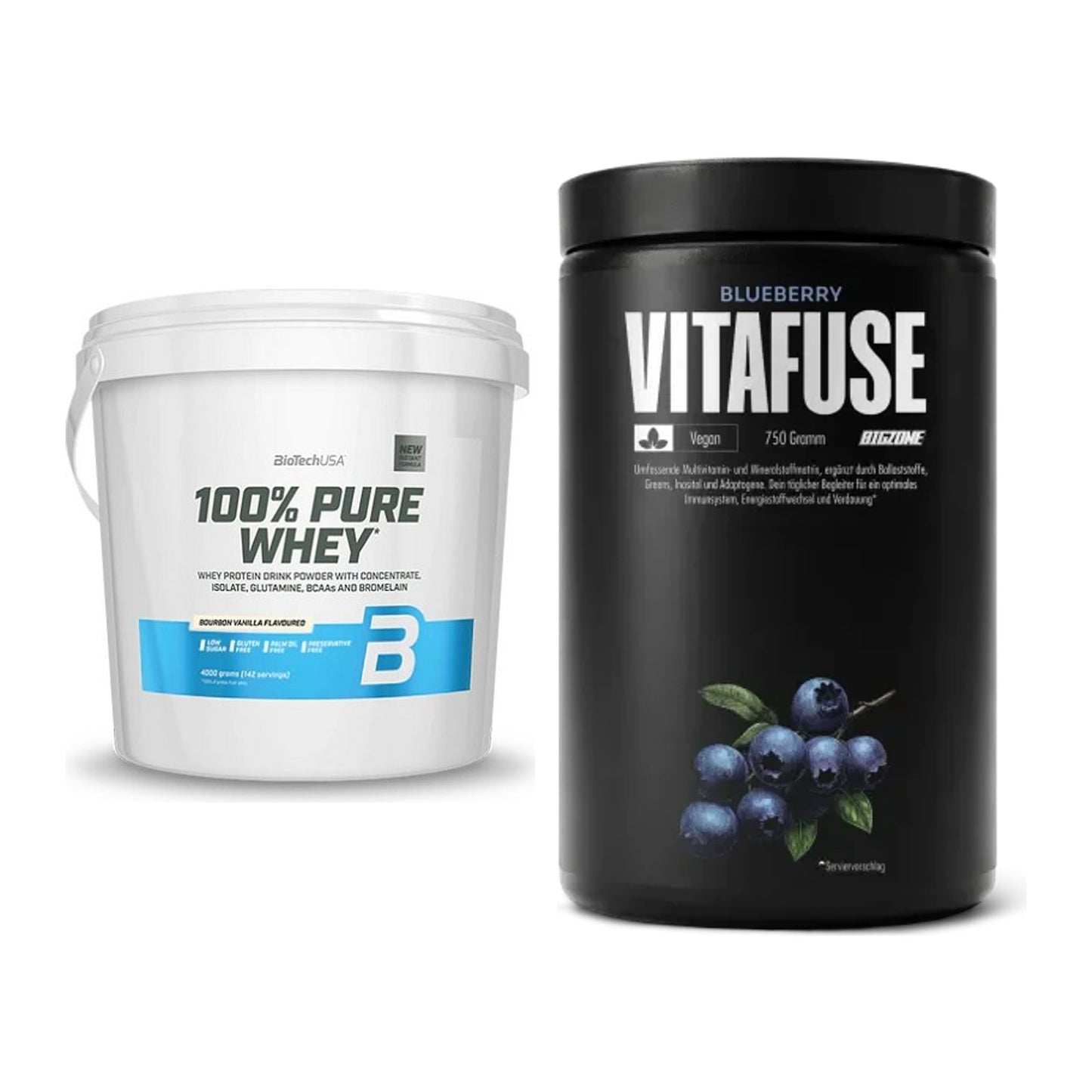 Basis-Set: BioTech 100% Pure Whey + Big Zone Vitafuse – alle enthaltenen Artikel
