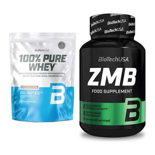 Basis-Set: BioTech 100% Pure Whey + BioTech ZMB – alle enthaltenen Artikel