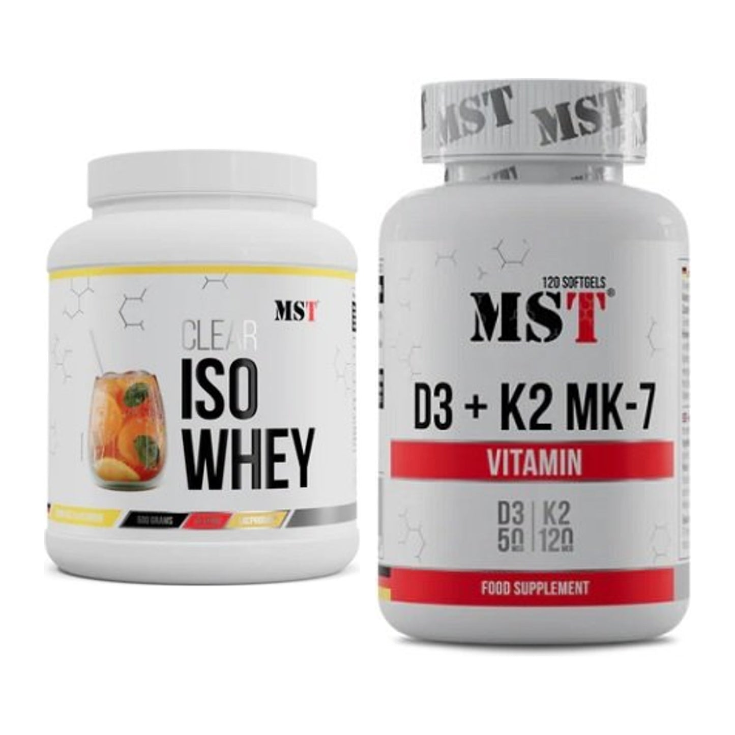 Basis-Set: MST Iso Clear + MST Vitamin D3 + K2 + MK-7 – alle enthaltenen Artikel