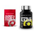 Basis-Set: Scitec 100% Whey Protein + Scitec Vitamin C 1100 – alle enthaltenen Artikel